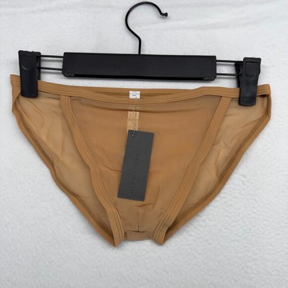 Todd Sanfield Brief Underwear Men's Medium Brown Hide Defiant Endurance Mesh NEW - Picture 1 of 4